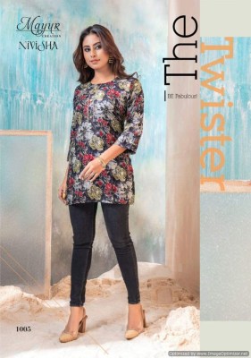 Mayur by Nivisha vol 1 heavy reyon foil printed tunic style kurti catalogue at low rate kurtis catalogs