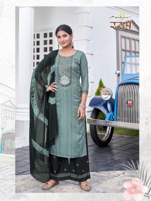 Mayur new rasam premium rayon designer Kurti with palazzo and dupatta set catalogue wholesale  kurtis catalogs