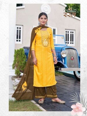 Mayur new rasam premium rayon designer Kurti with palazzo and dupatta set catalogue wholesale  kurtis catalogs