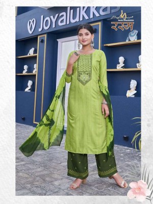 Mayur new rasam premium rayon designer Kurti with palazzo and dupatta set catalogue wholesale  kurtis catalogs