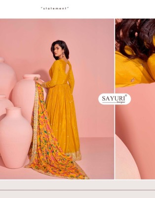 Mayuri by Sayuri Designer Premium Chinon Silk Gown Collection with affordable rate gown catalogs