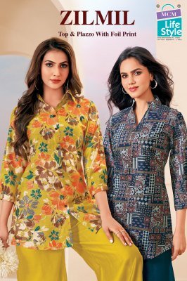 Mcm Zil Mil premium new collection Stylish Top  Plazo Suits  wholesale catalogs
