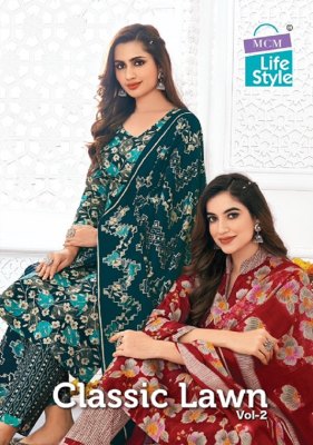 Mcm by Classic lawn vol 2 heavy lawn cotton printed unstitched dress material catalogue at low rate Mcm life style 