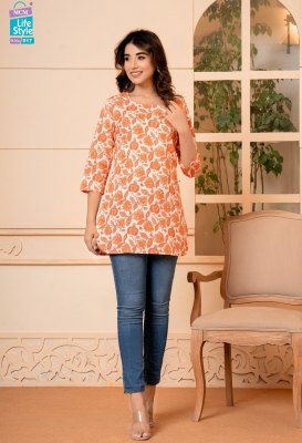 Mcm by Kashvi vol 2 presenting pure soft lawn cotton printed short top catalogue western wear catalogs