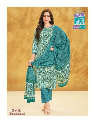 Mcm life style batik bandhani special cambric cotton ready made salwar kameez catalogue wholesale  kurtis catalogs