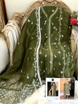 Meehboob tex by Design no 1242 organza with embroidered unstitched salwar kameez catalogue salwar kameez catalogs