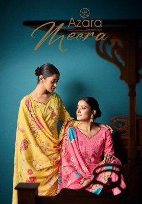 Meera by Azara cambric cotton digital printed unstitched dress material catalogue at affordable rate Azara