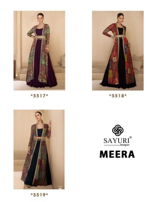 Meera by Sayuri designer Georgette han embellished work designer indo western collection lehenga choli catalogs