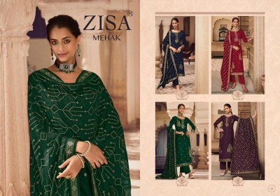 Mehak by Zisa present new exclusive embroidered straight readymade suit catalogue at low rate   readymade suit catalogs