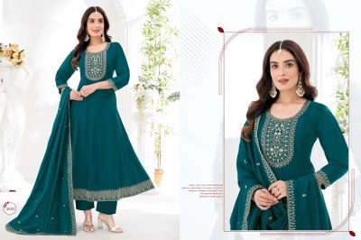 Meher by K F Anarkali Embroidered Handwork Readymade kurti pant and dupatta collection readymade suit catalogs