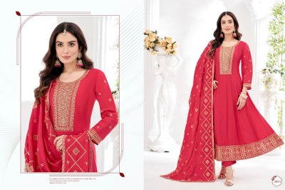 Meher by K F Anarkali Embroidered Handwork Readymade kurti pant and dupatta collection readymade suit catalogs