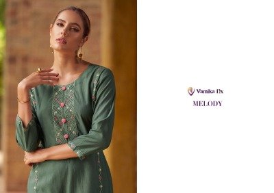 Melody by Vamika nx PV chanderi Fancy Top and bottom catalogue in low rate kurtis catalogs
