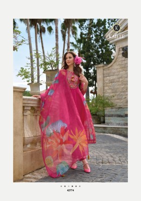 Meraki by Kailee fashion pure chikanakari printed fancy readymade suit catalogue at low rate readymade suit catalogs