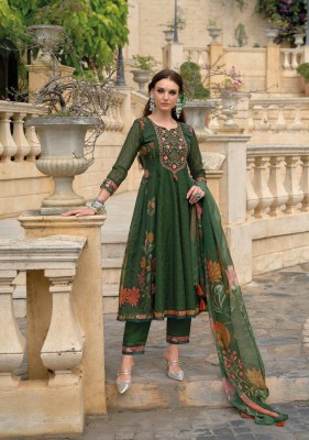 Meraki by Kailee fashion pure chikanakari printed fancy readymade suit catalogue at low rate readymade suit catalogs