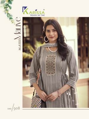 Merkee by Karissa premium reyon printed kurti pant and dupatta catalogue at low rate readymade suit catalogs