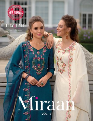 Miraan 3 by Lily and Lali Embroidered Fancy Readymade suit catalogue at affordable rate wholesale catalogs