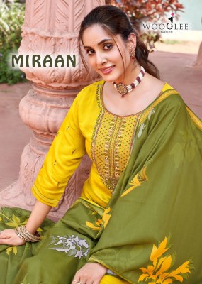 Miraan by Wooglee Heavy Reyon Thread handwork Readymade suit catalogue at affordable rate Wooglee