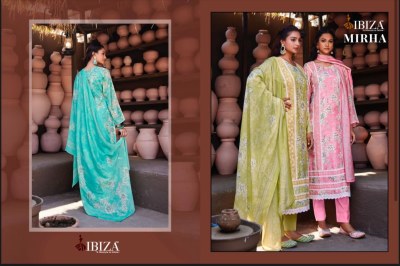 Mirha by IBIZA Pure Muslin Digital Printed Embroidered Dress mterial Collection at low rate dress material catalogs