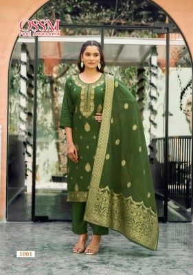 Mishti by Ossm Pure viscos dola silk fancy Kurti pant and dupatta collection readymade suit catalogs