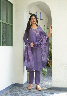 Mishu Vol 2 by OSSM Premium Fancy Embroidered Kurti Pant and Dupatta collection with amaviexpo readymade suit catalogs