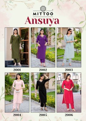 Mittoo Ansuya Catalog     Gadhawal Fabric Designer Suits with Thread AndHandwork Wholesale kurtis catalogs