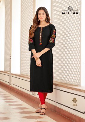 Mittoo Kaamiya Heavy Rayon Kurti Collection Elegant Embroidered Kurtis And Wholesale kurtis catalogs