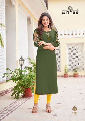 Mittoo Kaamiya Heavy Rayon Kurti Collection Elegant Embroidered Kurtis And Wholesale kurtis catalogs