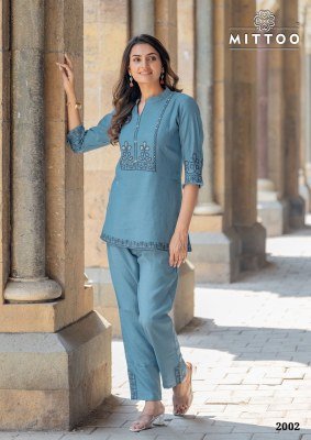 Mittoo Korra Handwork Kurti With Pant Set Cataloge wholesale  kurtis catalogs