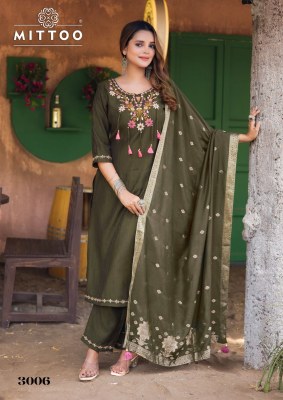 Mittoo Mansa Exclusive Viscose Handwork Kurti with Pant and Muslin Jacquard Dupatta Wholesale kurtis catalogs