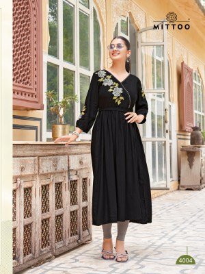 Mittoo Nora  Designer Heavy Rayon Kurti with Thread And Hand Embroidery Wholesale kurtis catalogs