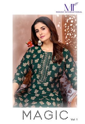 Moksh International Magic Vol 1 Premium Royal Silk Handwork Suit Set Kurti Collection Wholesale wholesale catalogs