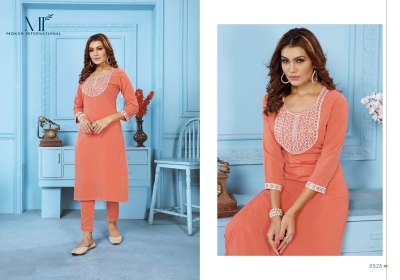 Moksh International by Goldy vol 1 rinkal cotton with embroidered kurti with pant catalogue at wholesale price kurtis catalogs