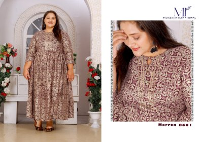 Moksh international by big size vol 1 Premium Riyon export quality Long  kurti catalogue at wholesale price kurtis catalogs