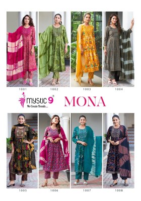 Mona vol 1 by Mystic 9 premium quality foil printed readymade suit catalogue at amaviexpo readymade suit catalogs