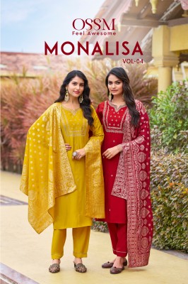 Monalisa vol 4 by Ossm premium embroidered readymade suit catalogue  Ossm Kurti catalogue