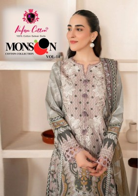 Monsoon vol 14 by Nafisha Cotton Beautiful Unstitched dress material catalogue at low rate 