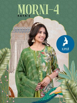 Morni 4 by kaya chanderi with foil printed readymade suit catalogue at affordable rate Kaya kurti