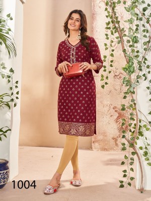 Mrunal by Blue hills heavy rayon printed straight kurti catalogue at amaviexpo kurtis catalogs