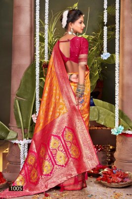 Mubarak Silk Vol 4 by Saroj Silk With Heavy Banarasi Jari Rich Pallu Saree and  Heavy Saroski Work Saree collection sarees catalogs