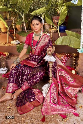 Mubarak Silk Vol 4 by Saroj Silk With Heavy Banarasi Jari Rich Pallu Saree and  Heavy Saroski Work Saree collection sarees catalogs