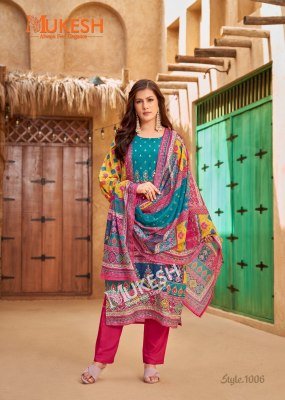 Mukesh Bin Saeed Designer Muslin Kurti  Viscose Santoon Pant And Dupatta Set  Aari Handwork And Mirror Embellished Wholesale kurtis catalogs