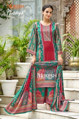 Mukesh Tanaya Pure Crepe Silk Digital Print Suit Set with Mirror Work Top And Plazzo And Dupatta Wholesale kurtis catalogs