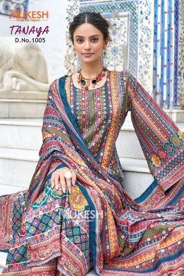 Mukesh Tanaya Pure Crepe Silk Digital Print Suit Set with Mirror Work Top And Plazzo And Dupatta Wholesale kurtis catalogs
