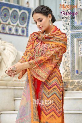 Mukesh Tanaya Pure Crepe Silk Digital Print Suit Set with Mirror Work Top And Plazzo And Dupatta Wholesale kurtis catalogs