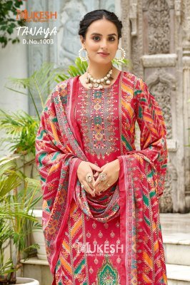 Mukesh Tanaya Pure Crepe Silk Digital Print Suit Set with Mirror Work Top And Plazzo And Dupatta Wholesale kurtis catalogs