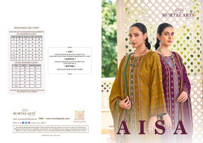 Mumtaz Arts Aisa Pure Viscose Muslin Unstitched Suit Digital  Foil Print with Embroidery  Handwork  Matching Dupatta Wholesale  dress material catalogs