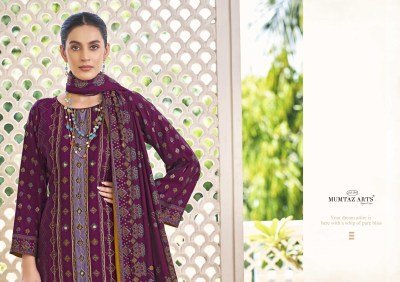 Mumtaz Arts Aisa Pure Viscose Muslin Unstitched Suit Digital  Foil Print with Embroidery  Handwork  Matching Dupatta Wholesale  dress material catalogs
