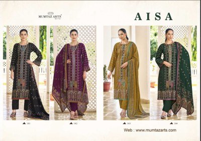 Mumtaz Arts Aisa Pure Viscose Muslin Unstitched Suit Digital  Foil Print with Embroidery  Handwork  Matching Dupatta Wholesale  dress material catalogs