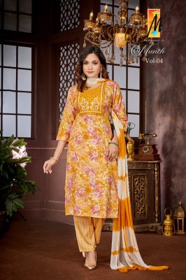 Munch vol 4 by Master Capsule Printed straight top bottom with dupatta set at amaviexpo  readymade suit catalogs