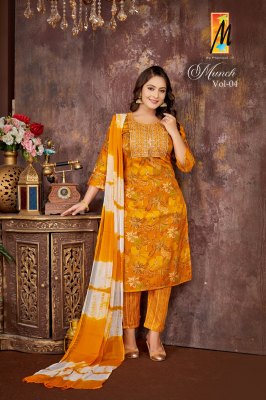 Munch vol 4 by Master Capsule Printed straight top bottom with dupatta set at amaviexpo  readymade suit catalogs